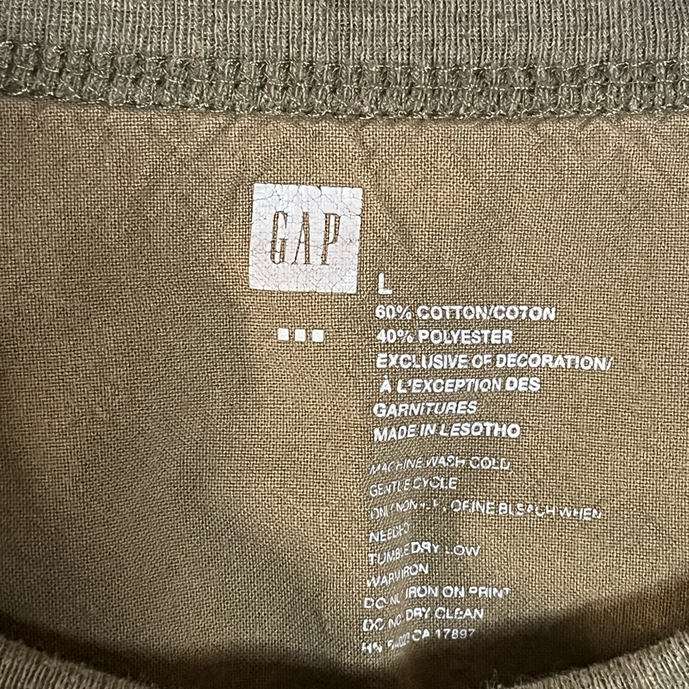 GAP Green Crewneck Knit top Relaxed Fit - Picture 3 of 4
